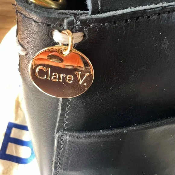 Clare V clack Louis Turnlock Leather Crossbody Bag - Picture 6 of 9